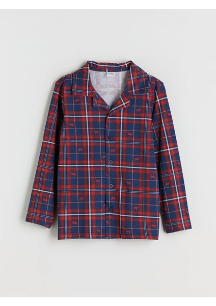 Yeni Sezon Gömlek Yaka Erkek Çocuk Pijama Takımı fiyatları