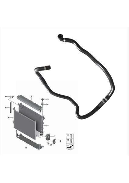 17128670995 Otomatik Parçalar Motor Radyatör Soğutucu Hortumu Bmw G30 F90 G31 G32 G11 G12 Soğutucu Hortum Hortum Su Borusu (Yurt Dışından) fırsatları
