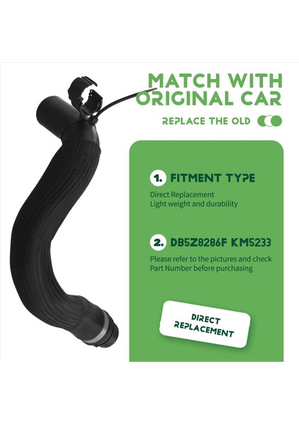 KM5233 Ön Su Deposu Radyatör Hortumu Alt Su Hattı DB5Z8286F Ford Lincoln Mkt 2010-2013 Genişleme Politikaları 14-18 (Yurt Dışından) indirimleri