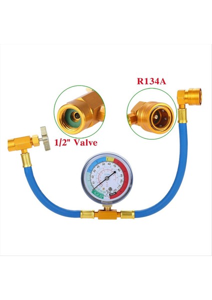 R134A Car Ac Ac Soğutucu Şarj Hortumu Kiti 1/2in Dispensing Valf ve Hızlı Bağlayıcı Şarj Hortumu Seti (Yurt Dışından) fiyatları