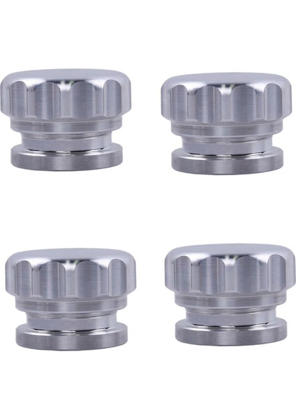 4pcs 2 Inç 51MM Alüminyum Alaşım Dolgu Boynuna ve Otomobil Parçaları Değiştirilmiş Yakıt Deposu Kapak Gümüş (Yurt Dışından)