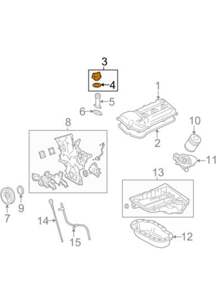 3x Motor Yağı Dolgu Kapağı 121800H012 / 1218028010 Lexus Scion Toyota Için 4runner Avalon Camry Corolla Fj (Yurt Dışından) fırsatları