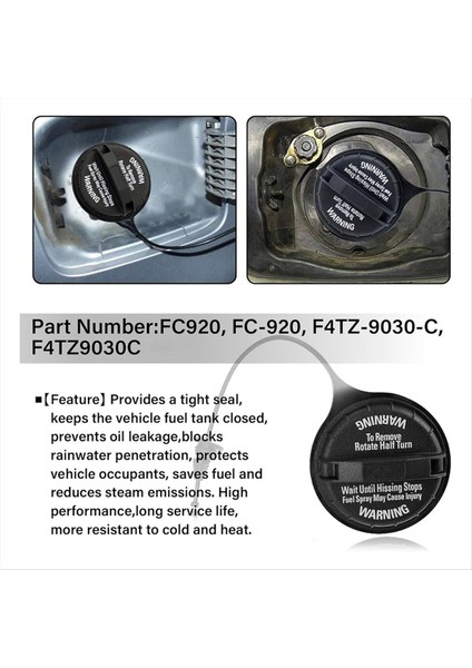 Aracı Gaz Petrol Dank Kapak Yakıt Deposu Kapağı F4TZ-9030-C FC-920 Ford Bronco Ranger Explorer F150 F250 F350 (Yurt Dışından) fırsatları