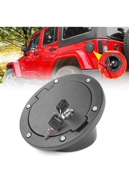 Yakıt Deposu Kapak Kilit Kapağı + 2 Anahtar Kilidi ile Jeep Wrangler Için SZZT04145 (Yurt Dışından) modelleri
