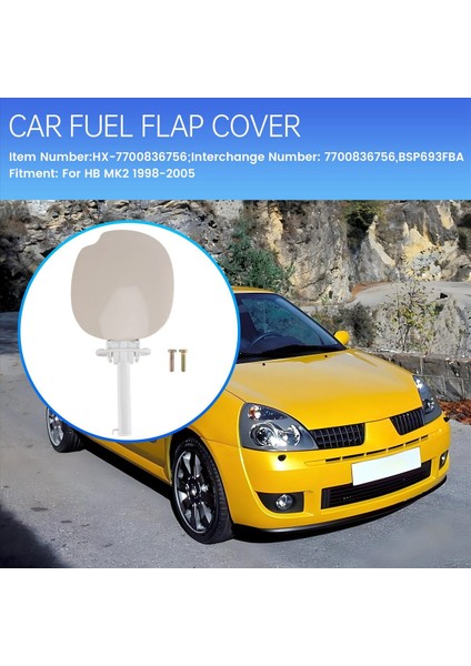 Renault Clio Hb Mk2 Için Araba Yakıt Kapağı Kapağı 7700836756 BSP693FBA (Yurt Dışından) fırsatları