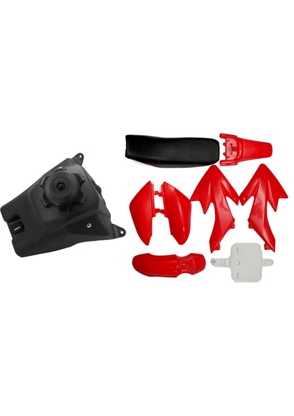 9 Pcs Aksesuarlar 8pcs 50CC 110CC 125CC 140CC 4 Zamanlı CRF50 Çukur Off-Road Bisiklet Seti Mudguard Koltuk ve 1pcs Motosiklet Kir Çukur Gaz Yakıt Deposu Kapağı Honda CRF50 Için (Yurt Dışından)