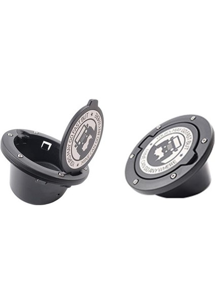 2x Metal Gaz Kapağı Yakıt Kapısı Gaz Depk Kapağı Jeep Wrangler Için Uygun Jk Sınırsız 07-17 (Yurt Dışından)