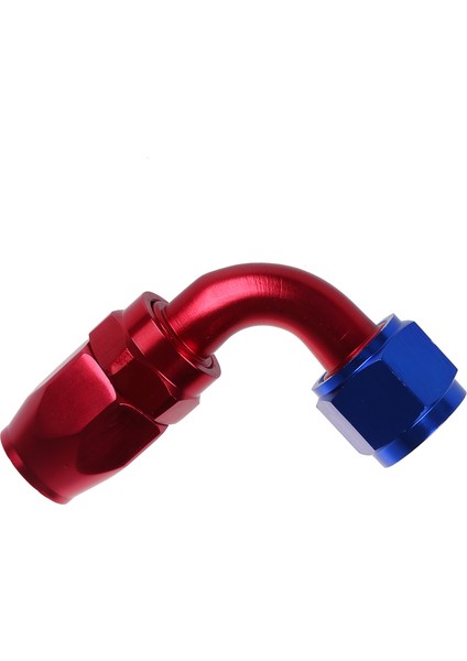 4x AN10/90 Derece Döner Yağ Yakıt Hortumu Uç Takım Adaptörü Alüminyum Kırmızı + Mavi (Yurt Dışından) fiyatları