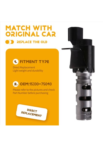 15330-75040 Vvt Yağ Kontrolü Değişken Zamanlama Toyota Tacoma Için Solenoid Valf 2 7l 2016-2021 Araç Aksesuarları 1533075040 (Yurt Dışından) indirimleri