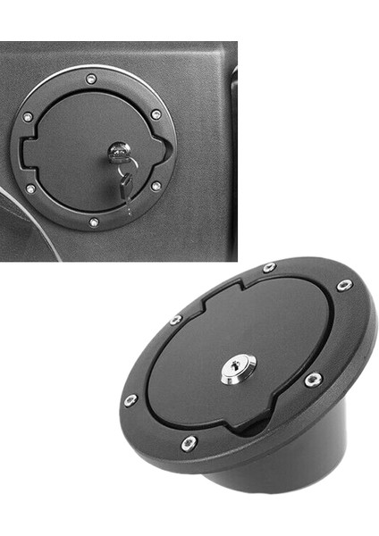 Jeep Wrangler Için Jk 07-18 Araç Gazı Benzin Tankı Kapak Kilitli Alüminyum Kilitli Yakıt Gaz Benzin Tankı Kapağı (Yurt Dışından)