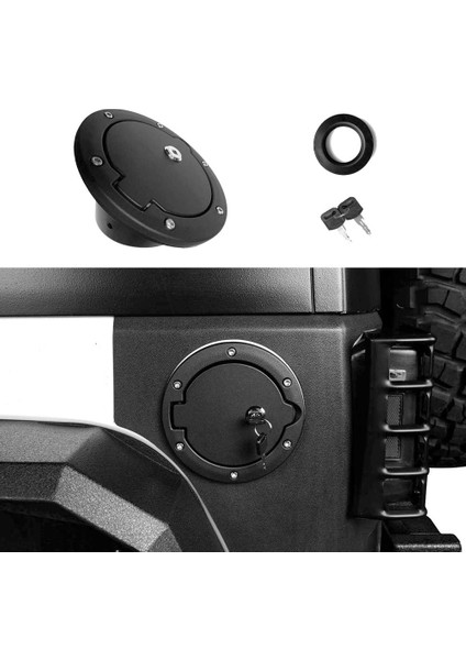 Jeep Wrangler Için Jk 07-18 Araç Gazı Benzin Tankı Kapak Kilitli Alüminyum Kilitli Yakıt Gaz Benzin Tankı Kapağı (Yurt Dışından) fiyatları