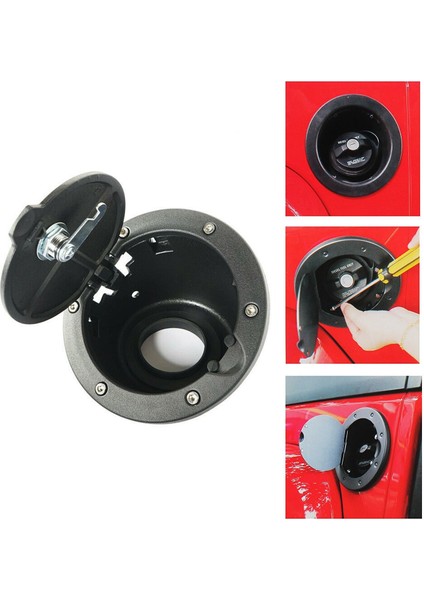 Jeep Wrangler Için Jk 07-18 Araç Gazı Benzin Tankı Kapak Kilitli Alüminyum Kilitli Yakıt Gaz Benzin Tankı Kapağı (Yurt Dışından) indirimleri
