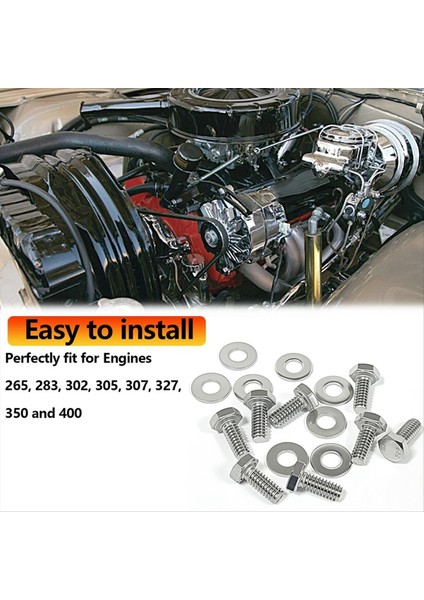Paslanmaz Çelik Küçük Blok Motor Chevy 265 283 302 305 307 327 350 400 Sbc Motor 211 Pcs Fındık ve Cıvatalar (Yurt Dışından) indirimleri