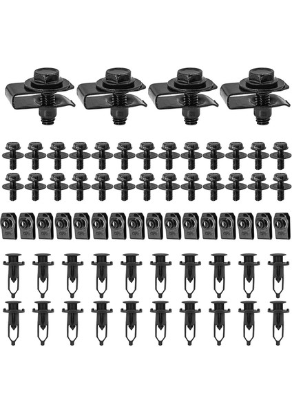70 Pcs Motor Kapak Splash Shıeld Koruma Vücut Cıvataları Evrensel Tampon Astar Itme Harfancı Perçin Klipsleri (Yurt Dışından)