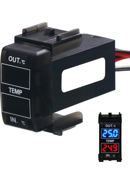 Araç Dahili ve Harici Sıcaklık Ekran Nissan Qashqai Için Çift Sıcaklık Sensörü X-Rail Sunny NV200 Teana (Yurt Dışından) modelleri