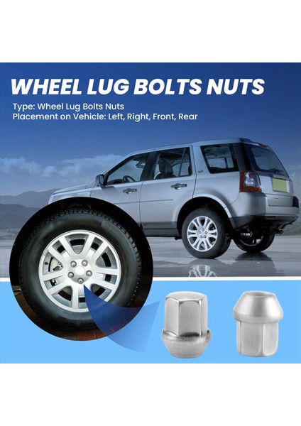 5pcs Tekerlek Pabucu Cıvata Saplama Somunu Freelander 2 / Range Rover Için LR001381&#39 E Uyuyor (Yurt Dışından) fırsatları