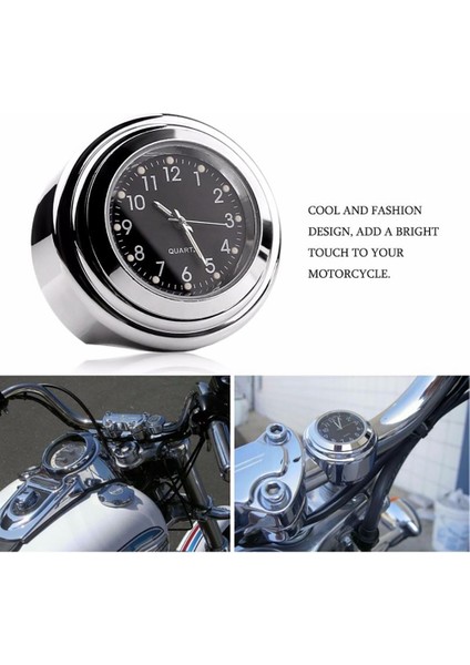 2 Adet Motosiklet Kuvars Saat ve Termometre 7/8 Inç Su Geçirmez Bisiklet Gideri Izleme Alüminyum Evrensel Aksesuarlar (Yurt Dışından) modelleri