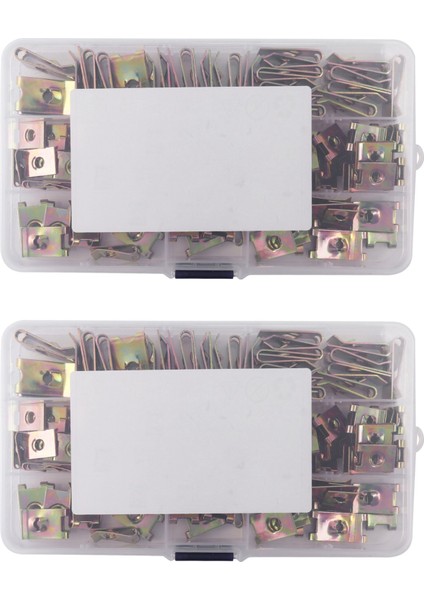 220PCS Hız Bağlantı Elemanları U Fındık Kendi Kendine Dokunma Vidası Klipsi Klips Deliği Iç Kapı Döşeme Paneli Klipsler Metal Perçinler (Yurt Dışından)