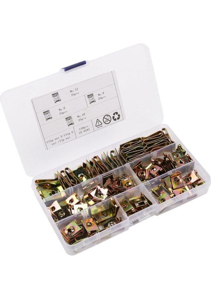 220PCS Hız Bağlantı Elemanları U Fındık Kendi Kendine Dokunma Vidası Klipsi Klips Deliği Iç Kapı Döşeme Paneli Klipsler Metal Perçinler (Yurt Dışından) fiyatları