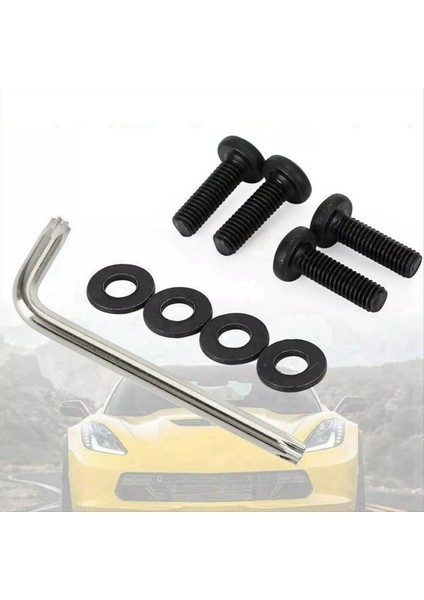 4x Kanat Spoyler Merkezi Cıvataları+Anahtar Chevy Corvette C7 Z06 2014+ Için 23155297 (Yurt Dışından) modelleri