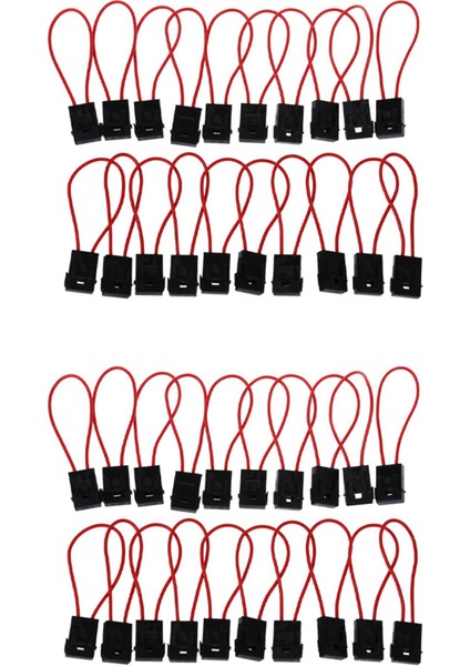 30A Tel Sıralı Sigorta Tutucu Blok Araba Tekne Kamyonu Için Siyah Kırmızı 40 Pcs (Yurt Dışından)