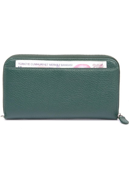 Yeşil Hakiki Deri Kadın Cüzdan - S1CB00005734-I5T fırsatları