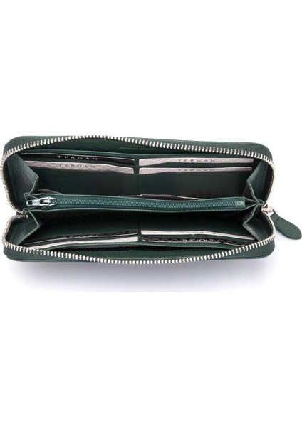 Yeşil Hakiki Deri Kadın Cüzdan - S1CB00005734-I5T