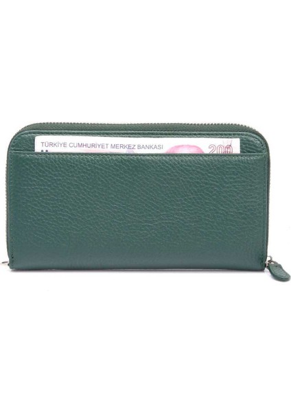 Yeşil Hakiki Deri Kadın Cüzdan - S1CB00005734-I5T