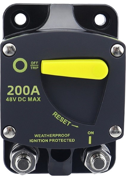 Rvs Yat Trolling Boat Pil Güneş Sistemi Için Manuel Sıfırlama Anahtarı ile 200 Amper Devre Kesici 12V-48V Dc Su Geçirmez (Yurt Dışından) fiyatları