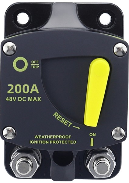 Rvs Yat Trolling Boat Pil Güneş Sistemi Için Manuel Sıfırlama Anahtarı ile 200 Amper Devre Kesici 12V-48V Dc Su Geçirmez (Yurt Dışından) modelleri