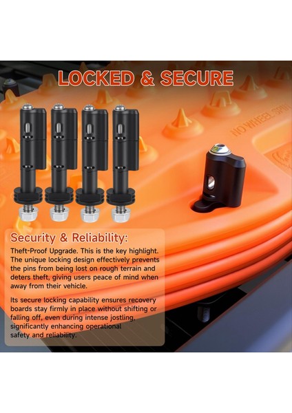 Montaj Pinleri Hırsızlık Geçirmez Güvenlik Montaj Pinleri Maxtrax Mkıı Lite ve Recovery Tracep (Yurt Dışından) indirimleri