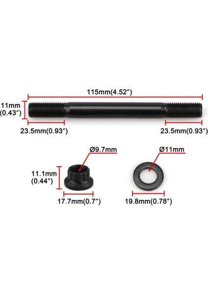 Arp 207-4203 Için Silindir Kafası Saplama Mitsubishi Evo8 Evo9 94-19 4G63 7-Bolt 11MM Için (Yurt Dışından) modelleri