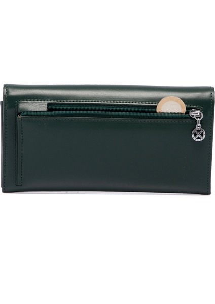 Yeşil Hakiki Deri Kadın Cüzdan - S1CB00005584-P1G fırsatları