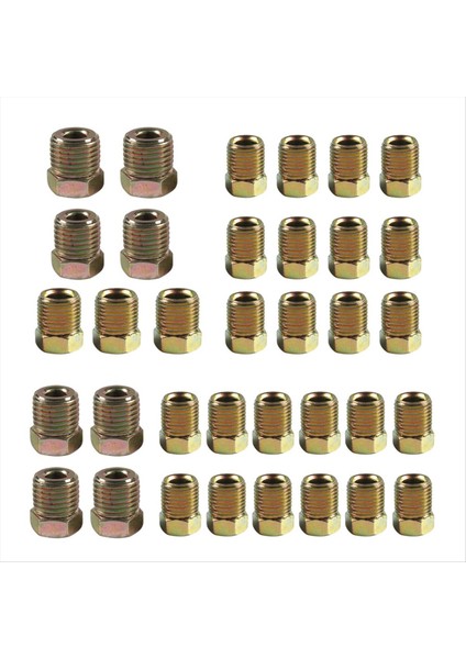 35 Adet Fren Hattı Bağlantı Parçaları Kiti Ters Fişekler Için 3/16 Inç (19 Bağlantı) ve 1/4 Inç (16 Bağlantı Parçaları) Için (Yurt Dışından) fiyatları