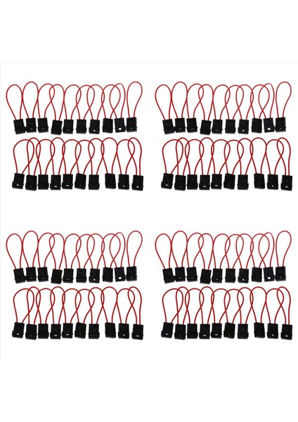 30A Tel Sıralı Sigorta Tutucu Blok Araba Tekne Kamyonu Için Siyah Kırmızı 80 Pcs (Yurt Dışından)