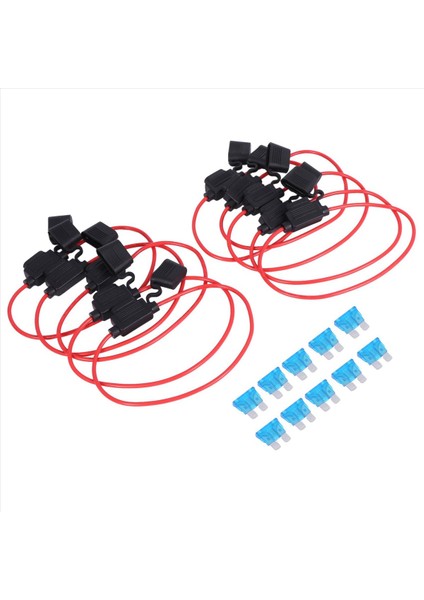 Satır Içi Sigorta Tutucu 60 Paket Sigorta Musluk Adaptörü 16 Gösterge 20AMP Blade Sigorta Tutucu Kablosu 60 Pc&#39 Li 15 Amp Standart Sigortalı (Yurt Dışından) modelleri