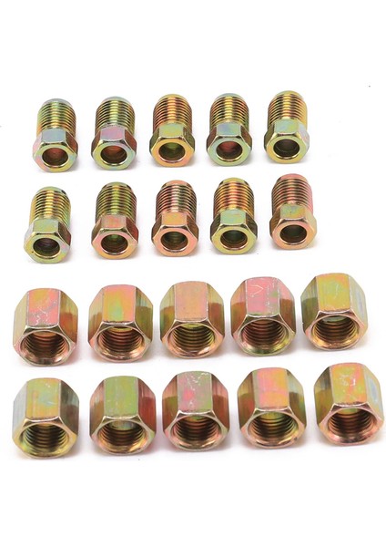 25FT 3/16 Inç Fren Borusu 20 Adet 10MM Bağlantı Parçaları Erkek+Kadın Fındık Sendikaları Ingiltere (Yurt Dışından) fırsatları