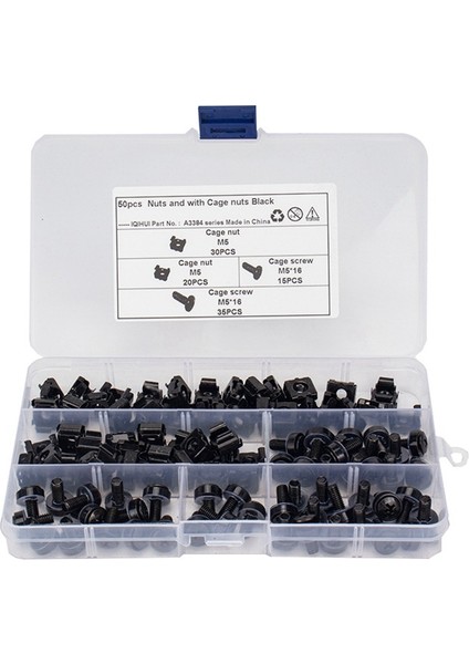 50PCS M5 12MM Somun ve Vidalı Vida Kafes Somunları ile Sunucu Raf Dolabı Raf Montaj Vidaları ve Kare Ekleme Somunları (Yurt Dışından) fırsatları