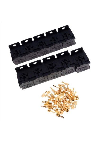 2 Pcs Araç 30A-80A Röle Braket Terminal Kılıf Tutucu Röle Taban Tutucu 5 Pin Soketi 100 Pcs ile 6 3mm Terminaller Araba Için (Yurt Dışından) modelleri