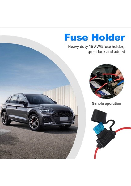 A-Devre Arabası Sigorta Tutucusu 10 Paket Sigorta Tapa Adaptörü 16AMP 20AMP Bıçağı Otomotiv Sigorta Tutucu 10 Pc ile Su Geçirmez Tel 15 Amp Standart (Yurt Dışından) fırsatları