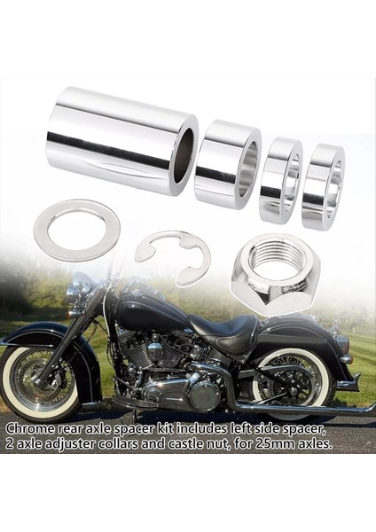 Harley Softail Flst Fsxt 2008 Klasik Flstc Için Krom Arka Aks Ara Ara Kiti (Yurt Dışından) fırsatları