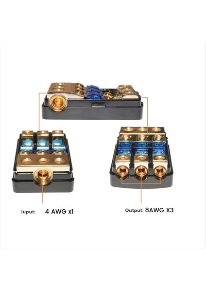 3 Yol Anl Sigorta Tutucu 60 Amp Dağıtım Bloğu 4 Araba Kamyonu Teknesi Için 8 Gauge Out Deniz Ses Amplifikatörü (Yurt Dışından) fiyatları