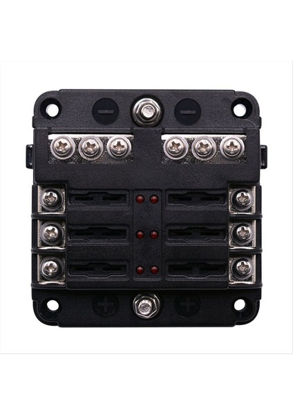 2set 6 Yollu LED Göstergeli Su Geçirmez Sigorta Bloğu 12 Devreler Dc 12/24V Araba Teknesi Için Negatif Deniz Sigortası Kutusu Rv Kamyonu (Yurt Dışından)