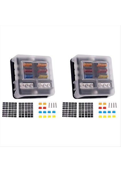 2set 6 Yollu LED Göstergeli Su Geçirmez Sigorta Bloğu 12 Devreler Dc 12/24V Araba Teknesi Için Negatif Deniz Sigortası Kutusu Rv Kamyonu (Yurt Dışından) modelleri
