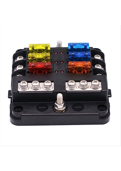 2set 6 Yollu LED Göstergeli Su Geçirmez Sigorta Bloğu 12 Devreler Dc 12/24V Araba Teknesi Için Negatif Deniz Sigortası Kutusu Rv Kamyonu (Yurt Dışından) fırsatları