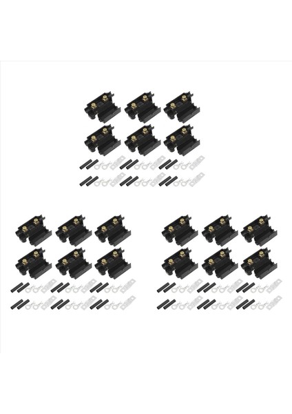 Çift Pil Sistemi Sigorta Tutucusu Tüp Terminalleri Önceden Kesilmiş Isı Büzme Kılıfı 18 Set (80A) (Yurt Dışından)