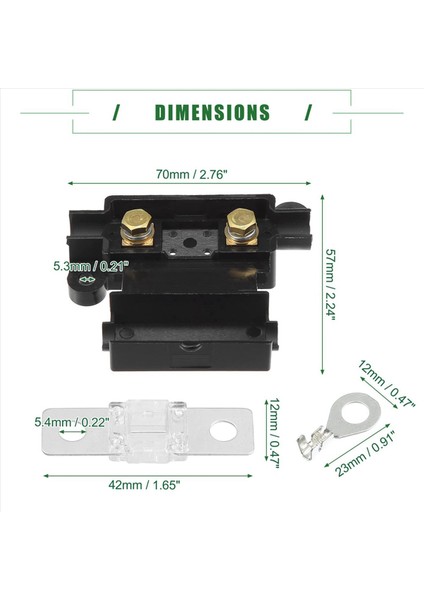 Çift Pil Sistemi Sigorta Tutucusu Tüp Terminalleri Önceden Kesilmiş Isı Büzme Kılıfı 18 Set (80A) (Yurt Dışından) fırsatları