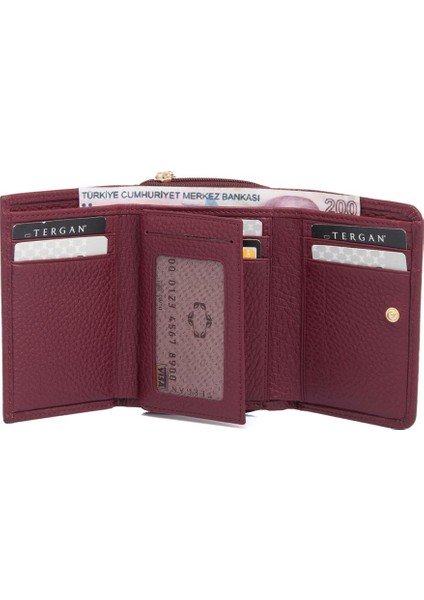 Bordo Hakiki Deri Kadın Cüzdan - S1CB00005798-M71 fiyatları