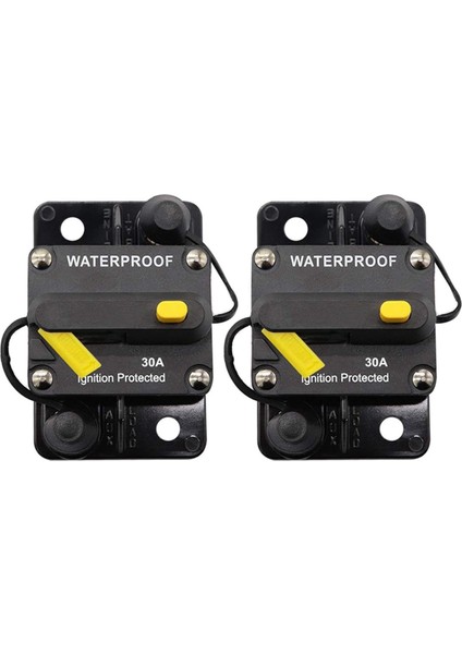 2x 30 Amp Devre Kesici 12V- 48V Dc Motorlu Motor Rv Deniz Tekne Araçları Sistem Koruması (30A) (Yurt Dışından)