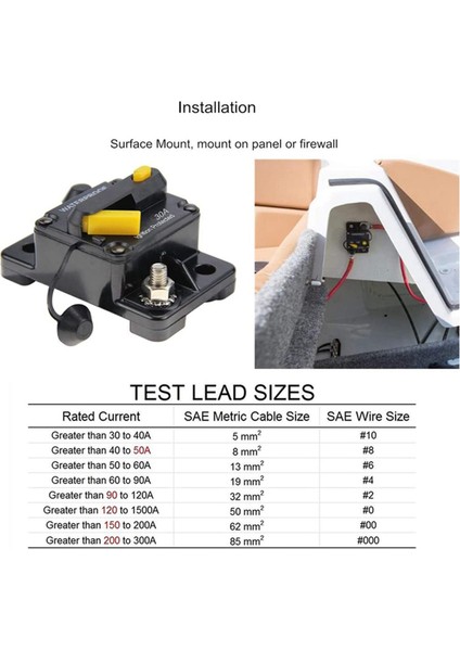 2x 30 Amp Devre Kesici 12V- 48V Dc Motorlu Motor Rv Deniz Tekne Araçları Sistem Koruması (30A) (Yurt Dışından) fırsatları